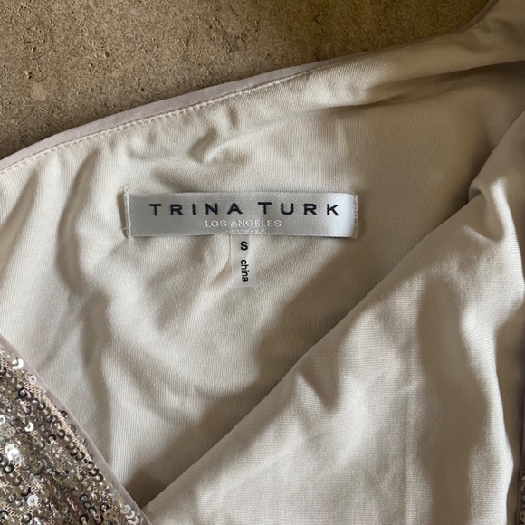 Trina Turk- sparkler 2 sequin pants and one shoulder top- never worn, NEW YEARS! - Picture 3 of 4